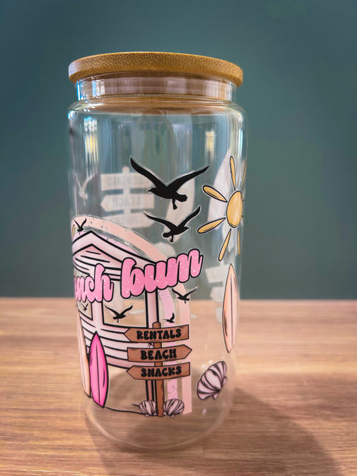 Beach Bum Cup with a Bamboo Lid